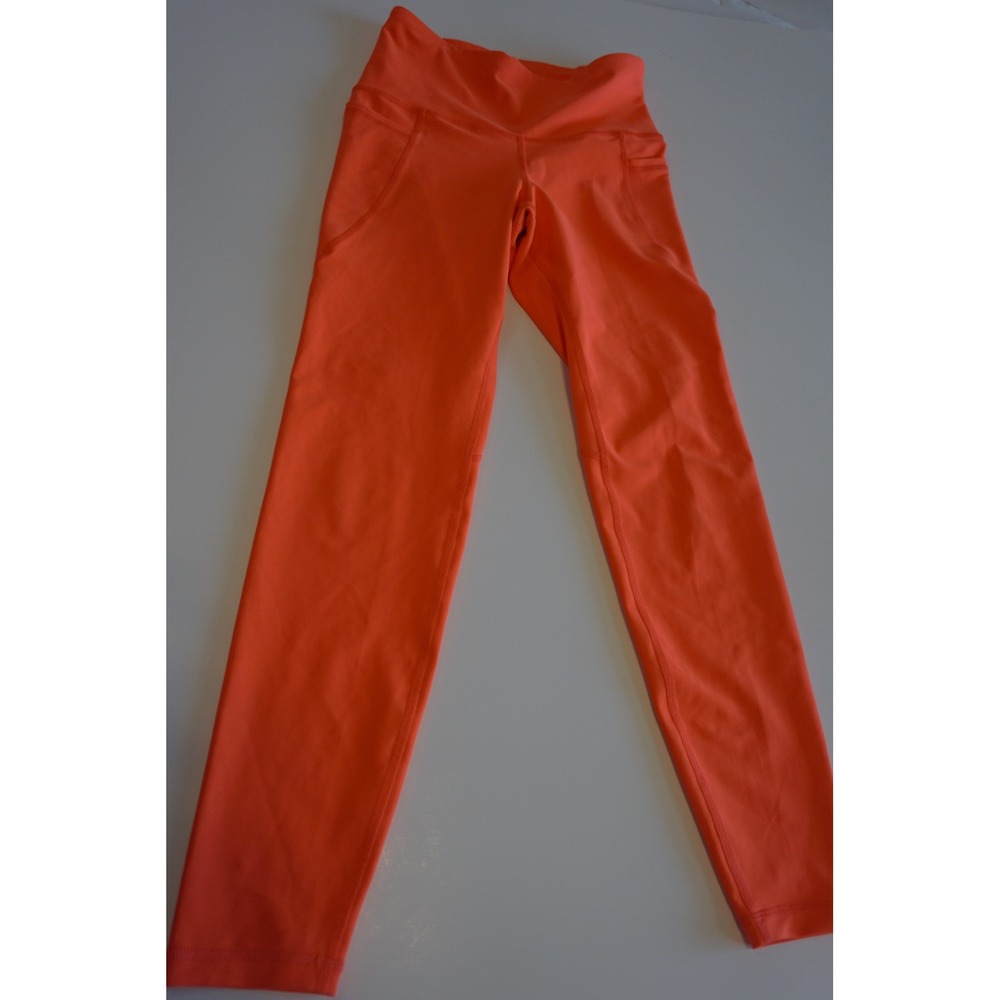 Old Navy Active High-Waisted‎ 7/8 Interlock Leggings Cora Coral Orange Small